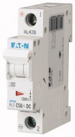 Выключатель автоматический модульный 1п C 50А 6кА PL7-C50/1-DC EATON 264894