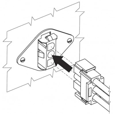 Разъем штепсельный для вторичных цепей съемного выкл. PLUG-SOCKET 3PIN T1...T6 ABB 1SDA051364R1