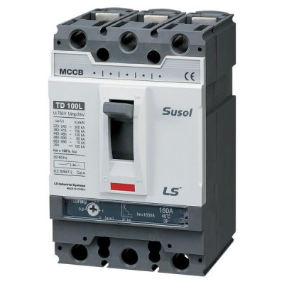 Выключатель автоматический 3п 3т 50А 85кА TD100H FMU LS Electric 102010200