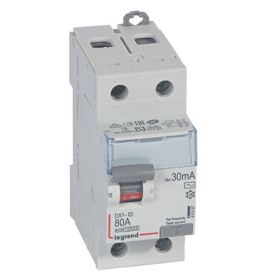 Выключатель дифференциального тока (УЗО) 2п 80А 30мА тип AC DX3 Leg 411507