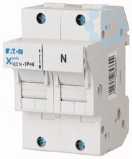 Держатель/разъединитель цилиндр. вставок 14х51 1Р+N VLC14-1P+N EATON 285362