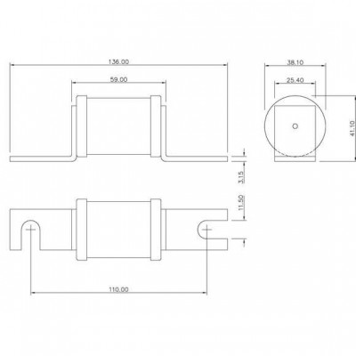 Предохранитель быстрый британский станд. 160А EATON 160CMT