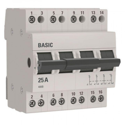 Переключатель трехпозиционный 4п 25А Basic EKF tps-4-25