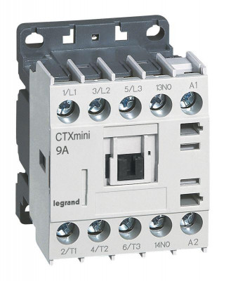 Мини-контактор CTX3 3п 9А кат. 24В AC 1НЗ Leg 417030