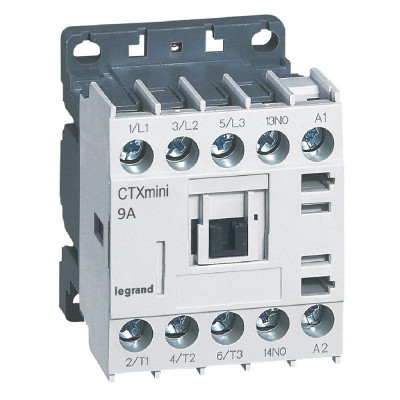 Мини-контактор CTX3 3п 9А кат. 24В AC 1НО Leg 417020