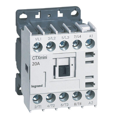 Мини-контактор CTX3 4п (4НО) 20А кат. 415В AC Leg 417149