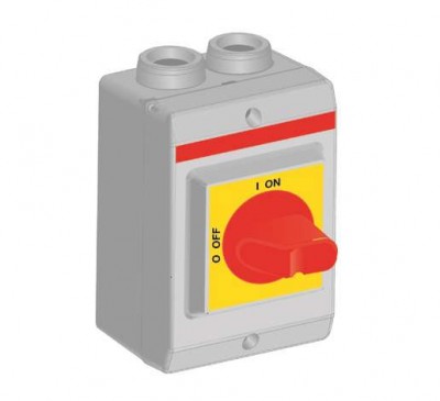 Рубильник 3п OTP16KA3M1 16А 4хM20 желт./красн. ручка в боксе ABB 1SCA022401R0330