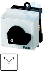 Переключатель полюсов 2п Ie=12А 1-2 пол. 90град. 45х45мм модульное исполнение T0-2-8221/IVS EATON 057832