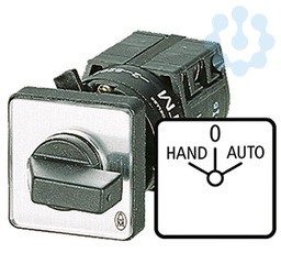 Выключатель 1п Iu=10А пол. HAND- 0 -AUTO 45град. 30х30мм перед. креп. TM-1-15431/E EATON 025045