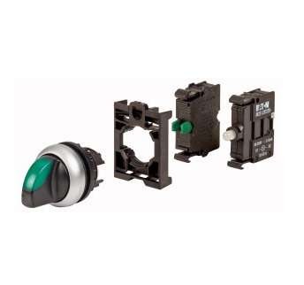 Переключатель 1НО 230В DC с подсветкой зел. M22-WRLK-G-K10LED230-BVP EATON 132597