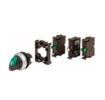 Переключатель 3-х поз. с подсветкой 1НО 230В DC зел. M22-WRLK3-G-2K10LED230-BVP EATON 132598