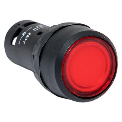 Кнопка SW2C-10D с подсветкой красн. NO EKF sw2c-md-r