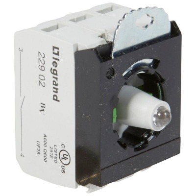 Блок контактов 3п 12-24В +2хНО адаптер с инд. под винт красн. Osmoz Leg 023007