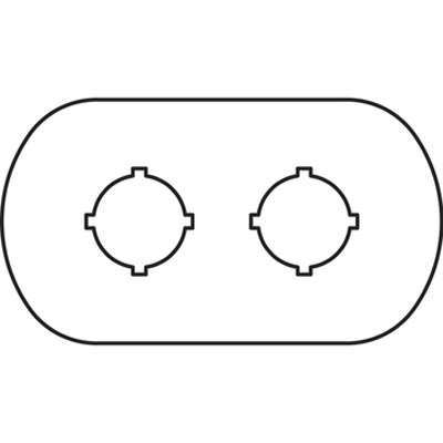 Шильдик MA6-1002 для пласт. кноп. поста 2 места ABB 1SFA611930R1002