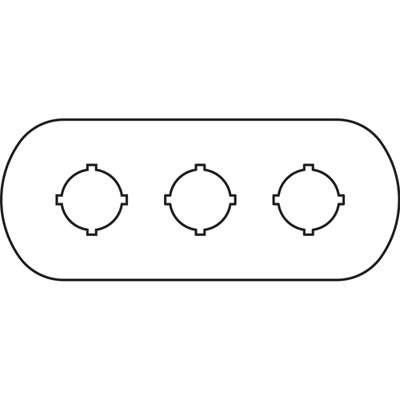 Шильдик MA6-1003 (3 места) для пласт. кноп. поста ABB 1SFA611930R1003