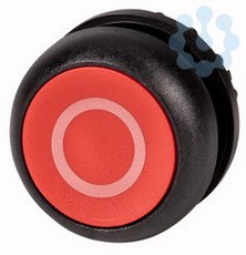 Головка кнопки M22S-D-R-X0 без фикс. красн. с обозначение O; черн. лицевое кольцо EATON 216606