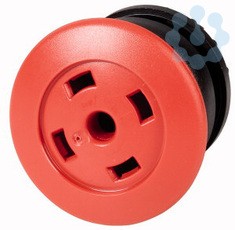 Головка кнопки M22S-DP-R-X грибовидная без фикс. пустая красн.; черн. лицевое кольцо EATON 216733