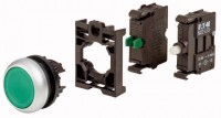 Кнопка без фиксации 1НО 24В DC с подсвет. M22-DL-G-K10LED-BVP зел. EATON 110930