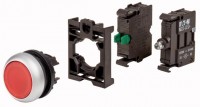 Кнопка без фиксации с подсвет. 1НО 24В DC M22-DL-R-K10LED-BVP красн. EATON 110932