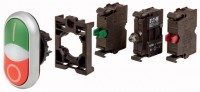 Кнопка двойная 1НО 1НЗ 24В DC без фикс. с подсветкой M22-DDL-GR-X1/X0-K1001LED-BVP EATON 132625