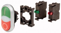 Кнопка двойная 1НО 1НЗ без фикс. M22-DDL-GR-X1/X0-K1001-BVP EATON 132626