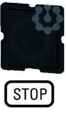 Шильдик СТОП 112TQ25 черн. EATON 063748