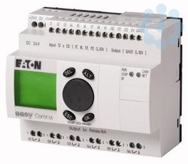Контроллер компактный 24В DC 12DI (4 AI) 6DO (R) 1AO Ethernet CAN дисплей EC4P-222-MRAD1 EATON 106405