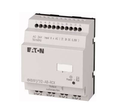 Реле программируемое 24В AC 8 DI 4DO реле 10А EASY512-AB-RCX10 EATON 104570