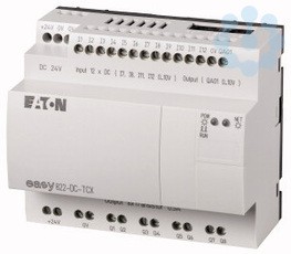 Реле программируемое 24В DC 12 DI 8DO транз. 1 AO часы реального времени EASY822-DC-TCX EATON 256276