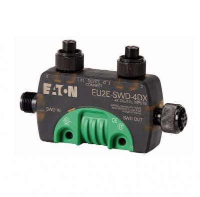 Модуль ввода/вывода T-Connector EU2E-SWD-4DX IP67 24В M12 EATON 174726