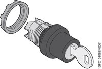 Переключатель 2-х поз. M2SSK2-101 ключ. ABB 1SFA611281R1001