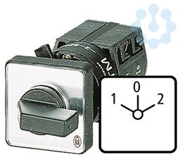 Переключатель многоскоростной 2п Iu=10А пол.1-0-2 45град. 30х30мм перед. креп. TM-2-8400/E EATON 013181