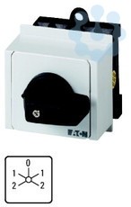 Переключатель реверсивный 3 скорости 3п Ie=12А 2-1-0-1-2 пол. 60град. 45х45мм модульное исполнение T0-5-8453/IVS EATON 034104
