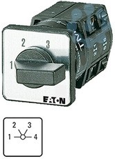 Переключатель ступенчатый 3п Iu=10А 1-4 пол. 45град. 30х30мм перед. креп. в отверстие 22мм TM-6-8271/EZ EATON 046128