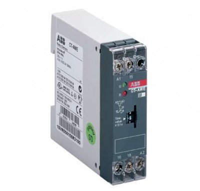 Реле времени CT-AWE 110-130В AC 0.05...1с 1ПК с проскальз. при размыкан. ABB 1SVR550150R3100