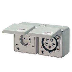 Блок наружной уст. 16А 5P 6ч IP44 400В; 2P+E SCHUKO 220В Cepex Mennekes 4202