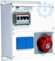 Бокс MP16/1 с розетками в сборе IP44 пластик ABB 2CMA168998R1000