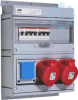 Бокс MP32/1 с розетками в сборе IP44 пластик ABB 2CMA168993R1000