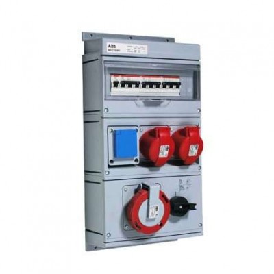 Бокс MP32/SW1 с розетками в сборе IP44 пластик ABB 2CMA168987R1000