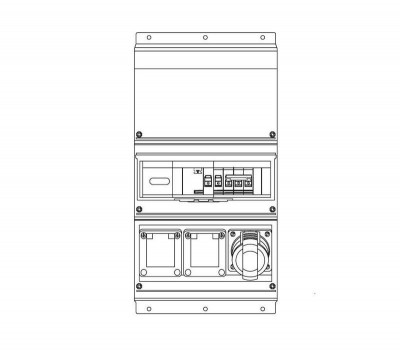 Бокс MPR16MS с розетками в сборе IP44 пластик ABB 2CMA168980R1000