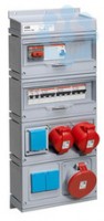 Бокс MPR63/1MS с розетками в сборе IP44 пластик ABB 2CMA168985R1000