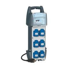 Щит переносной P17 6 роз.16А 2К+3 нем. станд. 230В IP54 АВДТ 2P 30мА Leg 058944
