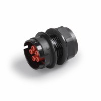 Розетка на панель 16А 5-пол. черн./корич. IP 68 ENSTO NWA52T