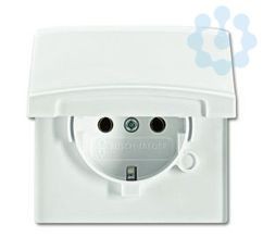 Розетка 1-м СП Allwetter44 20 EUGK-34-101 16А IP44 250В Schuko с крышкой уплотнит. кольцо альп. бел. ABB 2CKA002064A0289