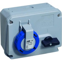 Розетка 32А 2P+E с выкл. и мех. блокировкой IP67 ABB 2CMA167848R1000