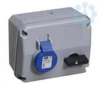 Розетка 63А 3P+N+E с выкл. и мех. блокировкой IP67 ABB 2CMA167905R1000