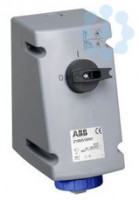 Розетка 216MVS6WH 16А 2P+E 6ч для тяжелых условий с выкл. и мех. блокировкой IP67 ABB 2CMA163257R1000