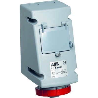 Розетка 432RPM6W 32А 3Р+N+Е 6ч с ВА IP67 ABB 2CMA168237R1000