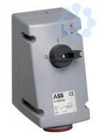 Розетка 332MVS6 32А 3P+E 6ч с выкл. и мех. блокировкой IP44 ABB 2CMA167700R1000