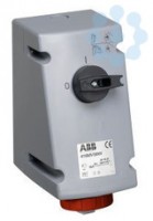 Розетка 432MVS6W 32А 3P+N+E 6ч с выкл. и мех. блокировкой IP67 ABB 2CMA167888R1000